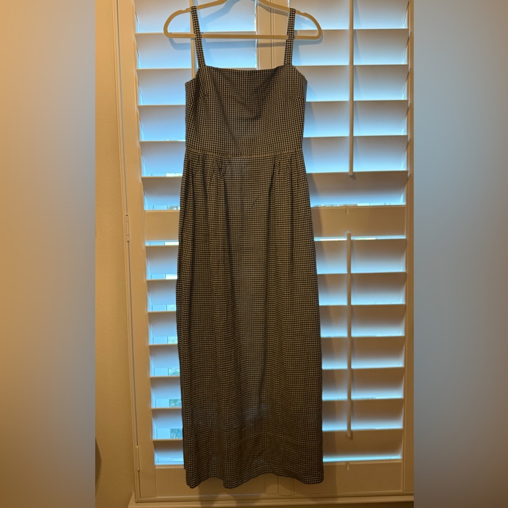 NWT Jenni Kayne checkered navy garden dress size S small